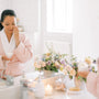 woman removing makeup